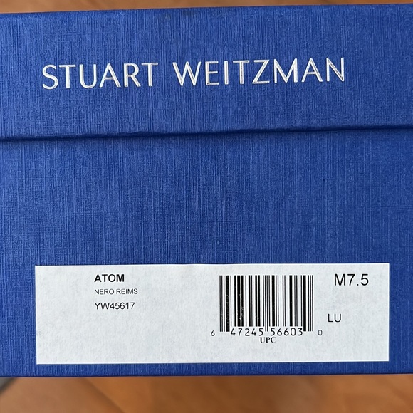 Stuart Weitzman Atom Boots Black Leather size 7.5 like-new condition - Picture 7 of 7